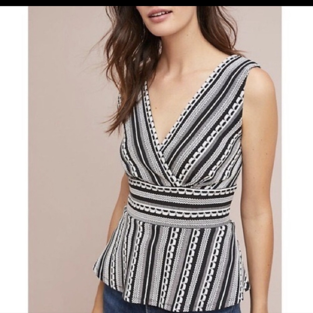 *3 for $25$ Anthropologie Vanessa Virginia Upton Peplum Top